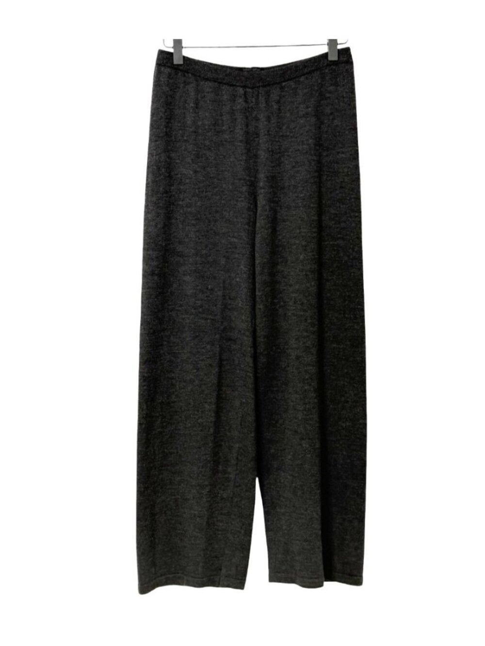 Eileen Fisher Merino Wool Pants Womens Small Charcoal Gray Pull On Sweater Knit